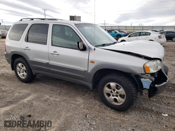 2002 Mazda Tribute LX with VIN 4F2CU08122KM01491, listed as a Copart auction lot 45290265 with 134,141 mi miles and Salvage Title. Bid and sale history available at carsss.com. Image 4.