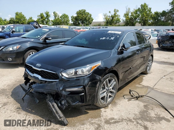 2021 Kia Forte EX with VIN 3KPF54AD6ME281108, listed as a Copart auction lot 38240772 with 34,719 mi miles and Salvage Title. Bid and sale history available at DreamBid. Image 2.