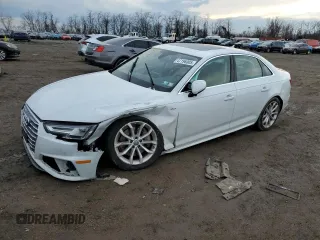 2019 Audi A4 Premium Plus z VIN WAUENAF40KA111665, wystawiony jako Copart lot #47196005 z przebiegiem 59 291 mil mil oraz Szkoda całkowita • Salvage title. Historia ofert i sprzedaży dostępna na DreamBid. Obrazek 1.