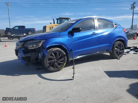 2022 Honda HR-V Sport with VIN 3CZRU6H14NM702364, listed as a Copart auction lot 46609755 with 82,007 mi miles and Salvage Title. Bid and sale history available at carsss.com. Image 1.