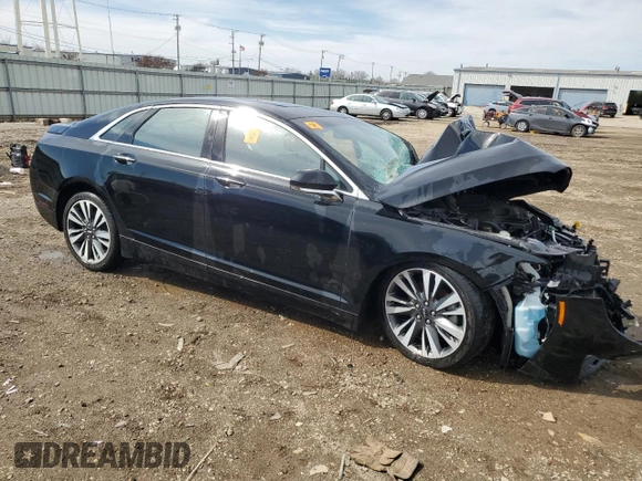 2018 Lincoln MKZ Hybrid Reserve with VIN 3LN6L5MU6JR601499, listed as a Copart auction lot 48224625 with Not provided miles and Salvage title. Bid and sale history available at DreamBid. Image 4.