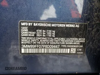 2023 BMW 3 Series 330i xDrive with VIN 3MW89FF07P8D09447, listed as a Copart auction lot 44165635 with 14,256 mi miles and Salvage Title. Bid and sale history available at carsss.com. Image 12.