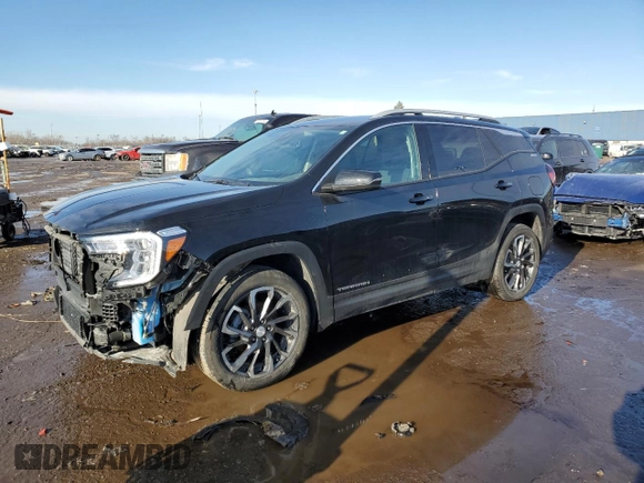 2023 GMC Terrain SLT with VIN 3GKALVEG8PL201189, listed as a Copart auction lot 44583515 with 28,830 mi miles and Salvage Title. Bid and sale history available at carsss.com. Image 1.