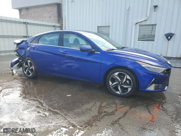 2023 Hyundai Elantra Limited with VIN KMHLP4AG9PU515797, listed as a Copart auction lot 43249305 with 49,763 mi miles and Salvage Title. Bid and sale history available at carsss.com. Image 4.
