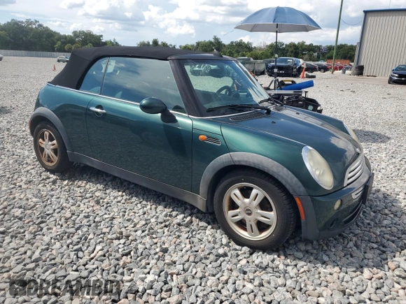 2007 MINI Convertible with VIN WMWRF335X7TG16568, listed as a Copart auction lot 66146885 with 97,502 mi miles and Clean title. Bid and sale history available at DreamBid. Image 4.