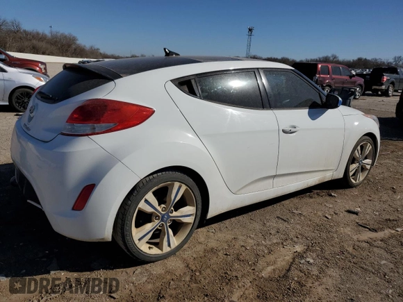 2017 Hyundai Veloster Value Edition with VIN KMHTC6AD0HU323067, listed as a Copart auction lot 47848365 with 49,839 mi miles and Salvage Title. Bid and sale history available at carsss.com. Image 3.