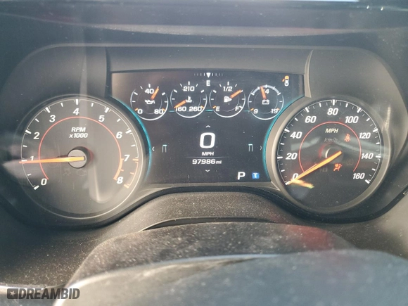 2018 Chevrolet Camaro 2LT with VIN 1G1FD1RS0J0130315, listed as a Copart auction lot 82207654 with 97,986 mi miles and Salvage Title. Bid and sale history available at carsss.com. Image 9.