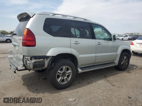 2005 Lexus GX 470 with VIN JTJBT20XX50090318, listed as a Copart auction lot 53033035 with 191,528 mi miles and Salvage Title. Bid and sale history available at DreamBid. Image 3.