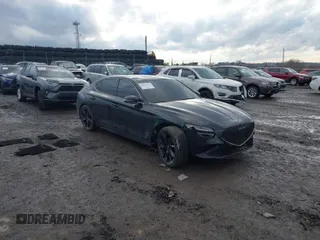 2023 Genesis G70 2.0T with VIN KMTG34TA5PU120298, listed as a IAAI auction lot 41515747 with 32,724 mi miles. Bid and sale history available at carsss.com. Image 1.