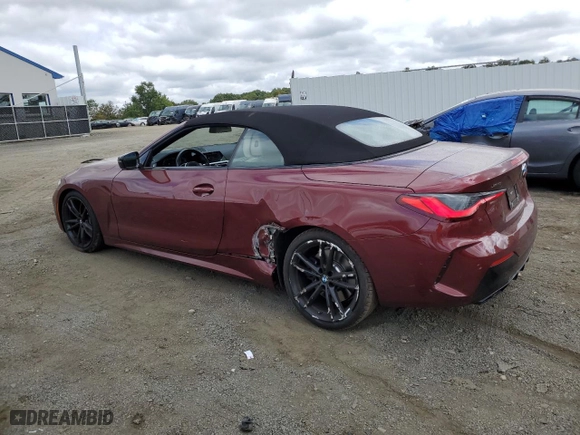 2022 BMW 4 Series M440i xDrive with VIN WBA63AT09NCL01453, listed as a Copart auction lot 72575524 with 30,646 mi miles and Salvage Title. Bid and sale history available at carsss.com. Image 2.