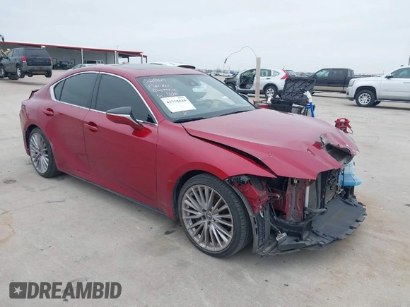 2022 Lexus IS with VIN JTHDA1D21N5119328, listed as a IAAI auction lot 41558644 with 44,241 mi miles. Bid and sale history available at carsss.com. Image 1.