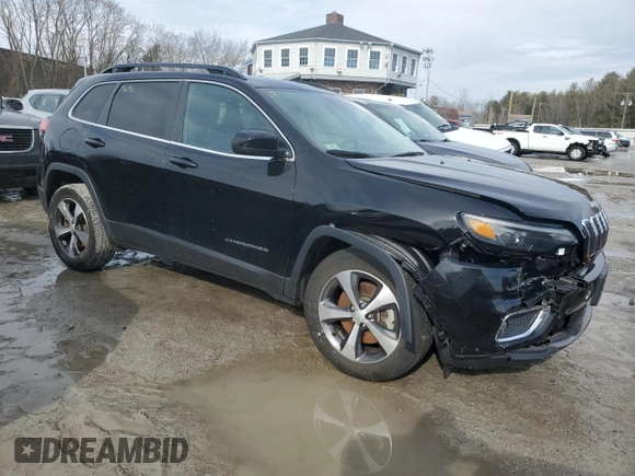 2022 Jeep Cherokee Limited with VIN 1C4PJMDX8ND525107, listed as a Copart auction lot 46427265 with 23,397 mi miles and Salvage Title. Bid and sale history available at DreamBid. Image 4.