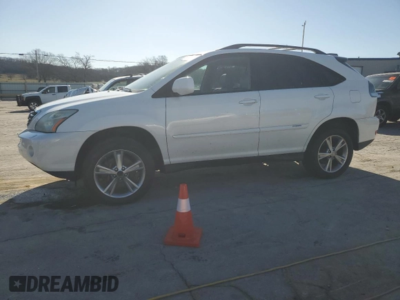 2007 Lexus RX 400h z VIN JTJGW31U172001380, wystawiony jako Copart lot #49689255 z przebiegiem 193 823 mil mil oraz Szkody całkowita. Historia ofert i sprzedaży dostępna na DreamBid. Obrazek 1.