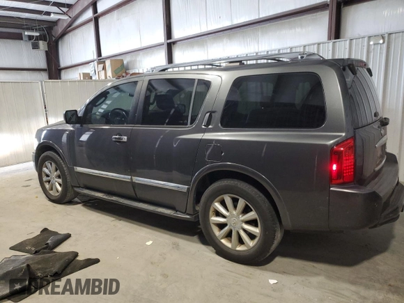 2008 Infiniti QX56 z VIN 5N3AA08D98N909588, wystawiony jako Copart lot #54063755 z przebiegiem 150 723 mil mil oraz Czysty tytuł • Clean title. Historia ofert i sprzedaży dostępna na DreamBid. Obrazek 2.