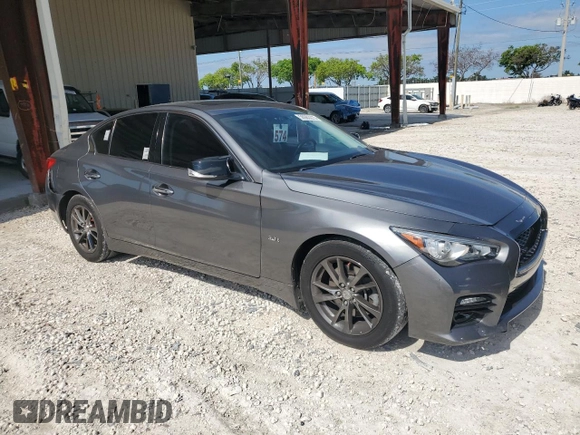 2017 Infiniti Q50 Premium z VIN JN1EV7AP4HM742288, wystawiony jako Copart lot #56983375 z przebiegiem 104 637 mil mil oraz Szkody całkowita. Historia ofert i sprzedaży dostępna na DreamBid. Obrazek 4.