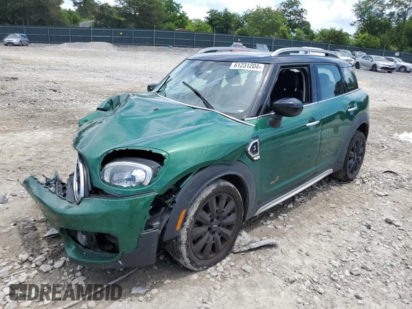 2020 MINI Countryman Cooper S with VIN WMZYX1C06L3L24945, listed as a Copart auction lot 61231204 with Not Provided miles and Salvage Title. Bid and sale history available at carsss.com. Image 1.