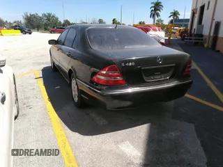 2002 Mercedes-Benz S-Class 4.3L with VIN WDBNG70JX2A231244, listed as a IAAI auction lot 41533814 with 103,215 mi miles. Bid and sale history available at carsss.com. Image 3.