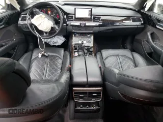 2017 Audi A8 Sport with VIN WAU43AFD4HN005979, listed as a Copart auction lot 48757375 with 148,350 mi miles and Salvage Title. Bid and sale history available at DreamBid. Image 8.