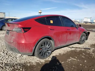 2021 Tesla Model Y Performance with VIN 5YJYGDEF5MF297938, listed as a Copart auction lot 46754415 with Not Provided miles and Salvage Title. Bid and sale history available at DreamBid. Image 3.