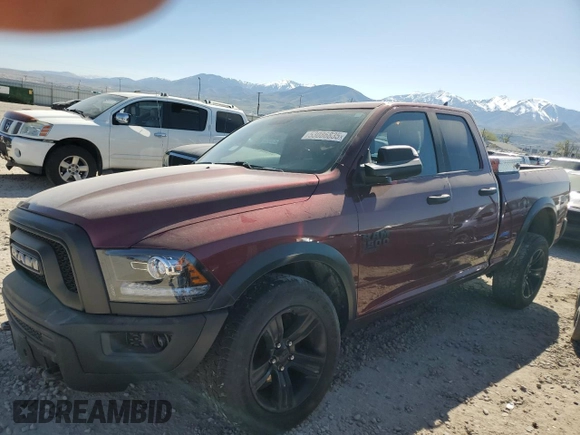 2021 Ram 1500 Warlock with VIN 1C6RR7GG1MS537311, listed as a Copart auction lot 53086835 with 56,384 mi miles and Salvage title. Bid and sale history available at DreamBid. Image 1.