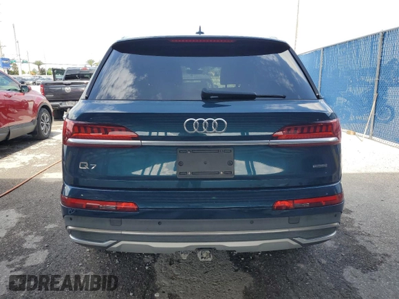 2020 Audi Q7 Premium Plus with VIN WA1LJAF72LD009455, listed as a Copart auction lot 59752025 with Not provided miles and Non repairable. Bid and sale history available at DreamBid. Image 6.