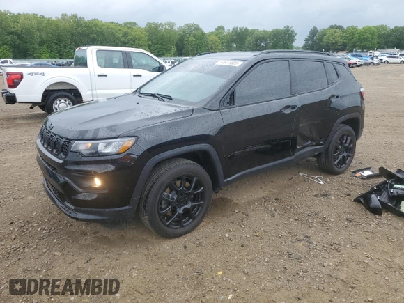 2024 Jeep Compass Latitude z VIN 3C4NJDBN4RT591517, wystawiony jako Copart lot #54611565 z przebiegiem 8 580 mil mil oraz Szkoda całkowita • Salvage title. Historia ofert i sprzedaży dostępna na DreamBid. Obrazek 1.