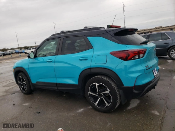2021 Chevrolet TrailBlazer RS with VIN KL79MTSL5MB082786, listed as a Copart auction lot 43318565 with 0 mi miles and Salvage Title. Bid and sale history available at carsss.com. Image 2.