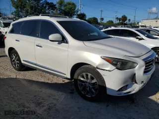 2013 Infiniti JX35 with VIN 5N1AL0MM5DC328667, listed as a Copart auction lot 72524324 with 94,667 mi miles and Salvage Title. Bid and sale history available at carsss.com. Image 4.