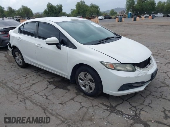 2014 Honda Civic Sedan LX with VIN 2HGFB2F50EH557224, listed as a IAAI auction lot 42105114 with 175,815 mi miles. Bid and sale history available at carsss.com. Image 1.