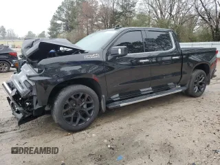 2020 Chevrolet Silverado 1500 High Country with VIN 1GCUYHED7LZ248458, listed as a Copart auction lot 44598785 with 91,793 mi miles and Salvage Title. Bid and sale history available at carsss.com. Image 1.