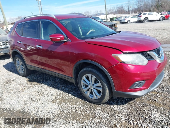 2014 Nissan Rogue S with VIN 5N1AT2MV7EC835365, listed as a IAAI auction lot 41585770 with 128,956 mi miles. Bid and sale history available at carsss.com. Image 1.