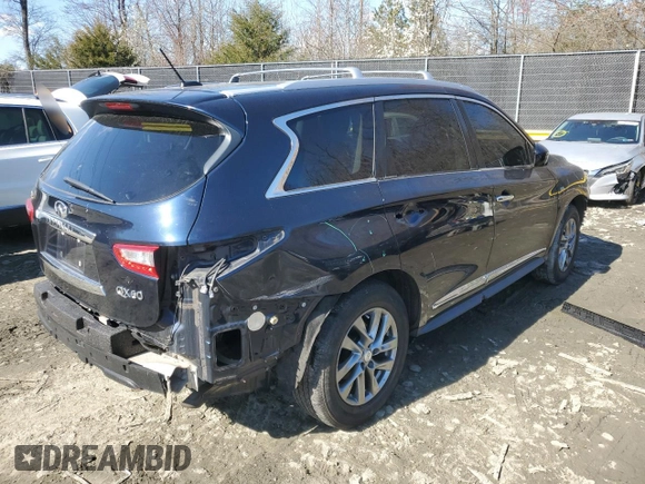 2015 Infiniti QX60 with VIN 5N1AL0MM9FC532911, listed as a Copart auction lot 50369175 with 105,673 mi miles and Salvage Title. Bid and sale history available at DreamBid. Image 3.