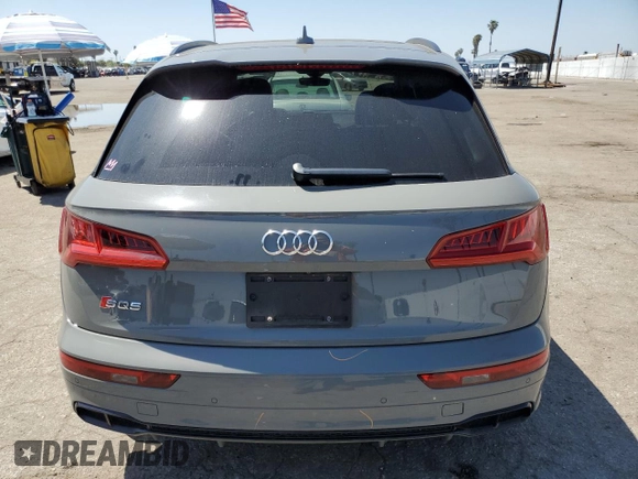 2020 Audi SQ5 Premium Plus with VIN WA1B4AFY6L2015167, listed as a Copart auction lot 52133585 with 27,887 mi miles and Salvage Title. Bid and sale history available at DreamBid. Image 6.