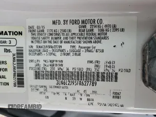 2015 Lincoln MKZ with VIN 3LN6L2J95FR627789, listed as a Copart auction lot 83852264 with 108,790 mi miles and Salvage title. Bid and sale history available at DreamBid. Image 13.
