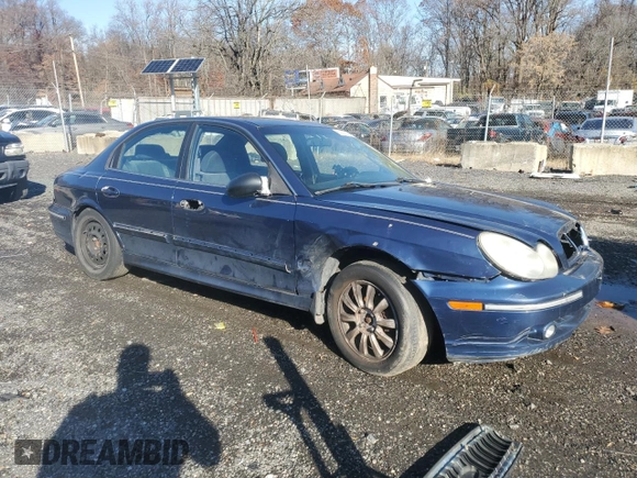2003 Hyundai Sonata GLS with VIN KMHWF35H83A893490, listed as a Copart auction lot 80886424 with 0 mi miles and Salvage Title. Bid and sale history available at carsss.com. Image 4.