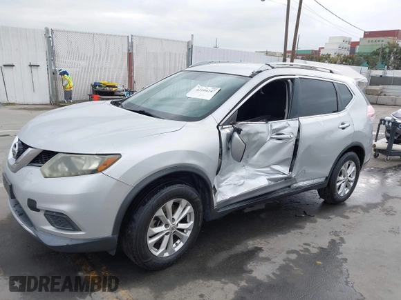 2014 Nissan Rogue SV with VIN 5N1AT2ML9EC860640, listed as a IAAI auction lot 42104247 with 155,929 mi miles and . Bid and sale history available at DreamBid. Image 2.