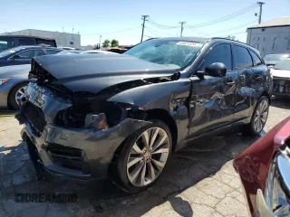 2019 Jaguar F-Pace 30t R-Sport with VIN SADCL2GX0KA600490, listed as a Copart auction lot 88799135 with 91,263 mi miles and Salvage title. Bid and sale history available at DreamBid. Image 1.