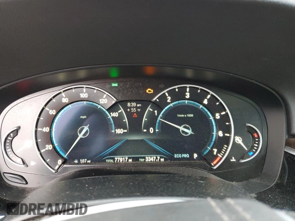 2018 BMW 5 Series 530i xDrive with VIN WBAJA7C5XJWC76816, listed as a Copart auction lot 52734405 with 77,917 mi miles and Clean Title. Bid and sale history available at carsss.com. Image 9.