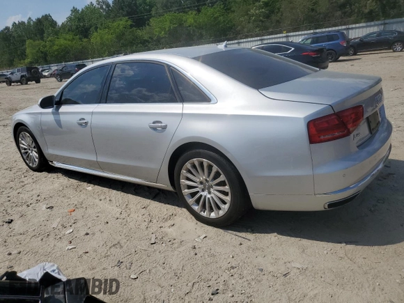 2014 Audi A8 4.0T z VIN WAUR2AFD5EN003727, wystawiony jako Copart lot #54324115 z przebiegiem 75 358 mil mil oraz Szkoda całkowita • Salvage title. Historia ofert i sprzedaży dostępna na DreamBid. Obrazek 2.