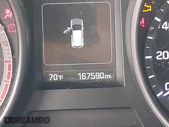 2017 Hyundai Santa Fe 2.4L with VIN 5XYZTDLB5HG453474, listed as a IAAI auction lot 42191590 with 167,590 mi miles and . Bid and sale history available at DreamBid. Image 16.