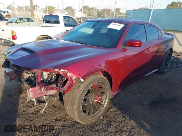 2022 Dodge Charger Scat Pack Widebody with VIN 2C3CDXGJ5NH189146, listed as a IAAI auction lot 41603805 with 30,212 mi miles and . Bid and sale history available at DreamBid. Image 2.