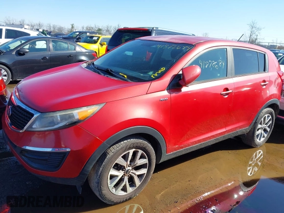 2015 Kia Sportage LX with VIN KNDPBCAC6F7701564, listed as a IAAI auction lot 41872684 with 162,945 mi miles and . Bid and sale history available at DreamBid. Image 14.