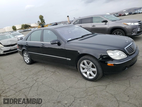 2001 Mercedes-Benz S-Class 6.0L with VIN WDBNG78J01A190075, listed as a Copart auction lot 80947634 with 94,616 mi miles and Clean Title. Bid and sale history available at carsss.com. Image 4.