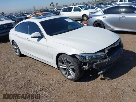 2019 BMW 4 Series 430i with VIN WBA4J1C54KBM18190, listed as a IAAI auction lot 42012759 with 73,598 mi miles. Bid and sale history available at carsss.com. Image 1.