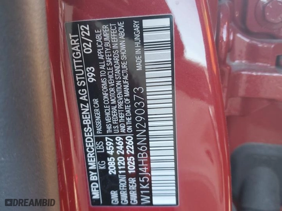 2022 Mercedes-Benz CLA with VIN W1K5J4HB6NN290373, listed as a Copart auction lot 88052925 with 19,886 mi miles and Salvage Title. Bid and sale history available at carsss.com. Image 12.