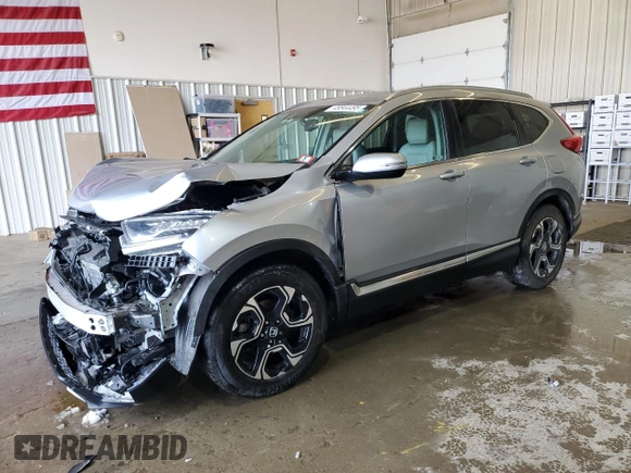 2019 Honda CR-V Touring with VIN 2HKRW2H90KH607364, listed as a Copart auction lot 45844495 with 17,260 mi miles and Salvage Title. Bid and sale history available at carsss.com. Image 1.