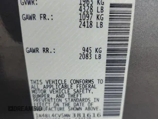 2021 Nissan Altima 2.5 SR with VIN 1N4BL4CV5MN381616, listed as a Copart auction lot 43655455 with 25,846 mi miles and Salvage Title. Bid and sale history available at carsss.com. Image 15.
