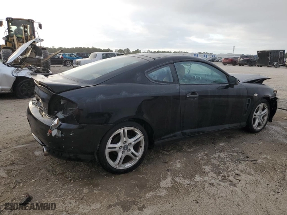 2006 Hyundai Tiburon GT with VIN KMHHN65FX6U224913, listed as a Copart auction lot 80695184 with 146,676 mi miles and Salvage Title. Bid and sale history available at carsss.com. Image 3.