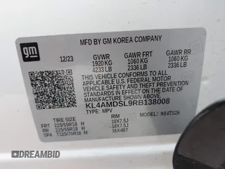 2024 Buick Encore GX Sport Touring z VIN KL4AMDSL9RB138008, wystawiony jako IAAI lot #42265467 z przebiegiem 28 000 mil mil oraz . Historia ofert i sprzedaży dostępna na DreamBid. Obrazek 9.