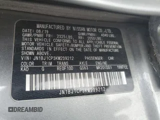 2019 Nissan Rogue S with VIN JN1BJ1CP3KW239212, listed as a Copart auction lot 88212105 with 89,270 mi miles and Salvage Title. Bid and sale history available at DreamBid. Image 15.